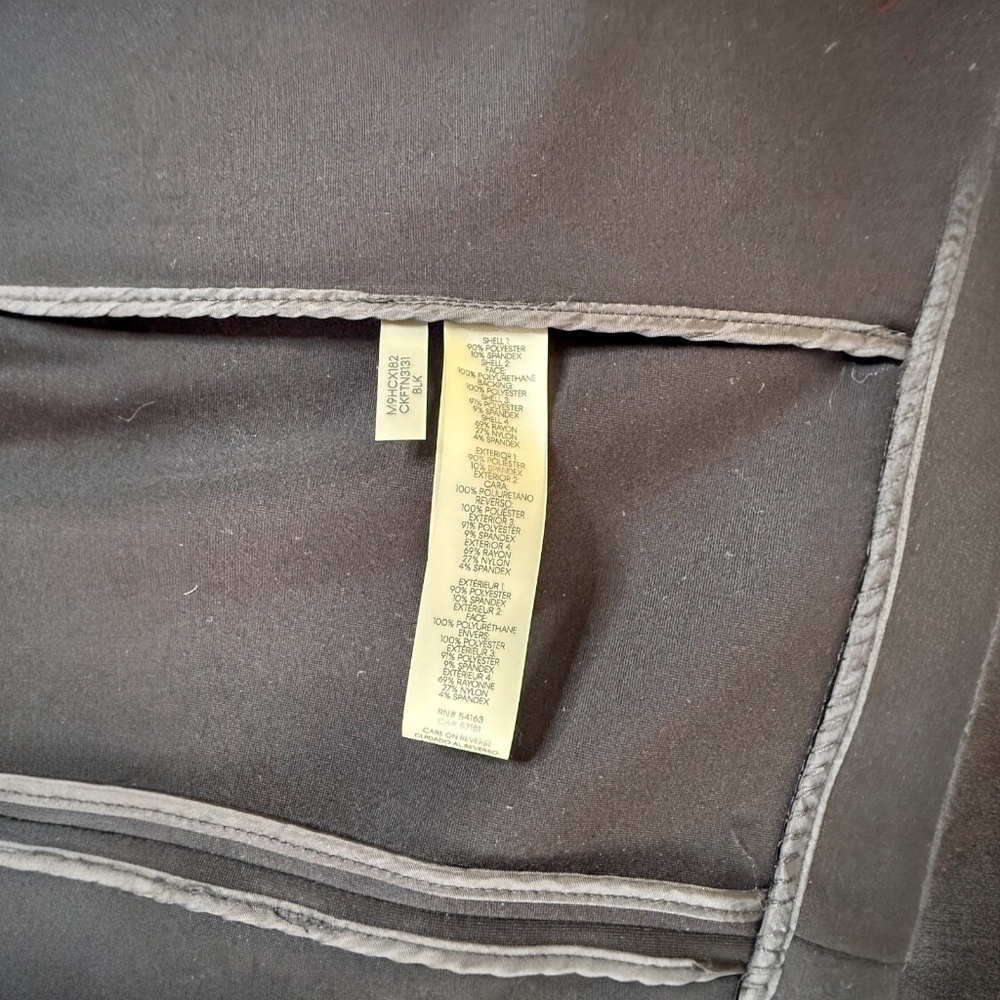 Calvin Klein NWOT Office Edgy Chic Long Sleeve Topper Jacket Suede Leather S - Picture 10 of 11